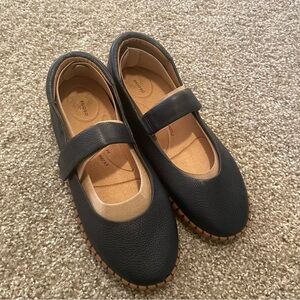 NEW Brioso Mary‎ Jane leather comfort shoes blue 11 Lagenlook boho casual witchy